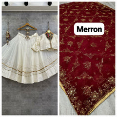 Roman silk lehenga choli with best finishing and original quality