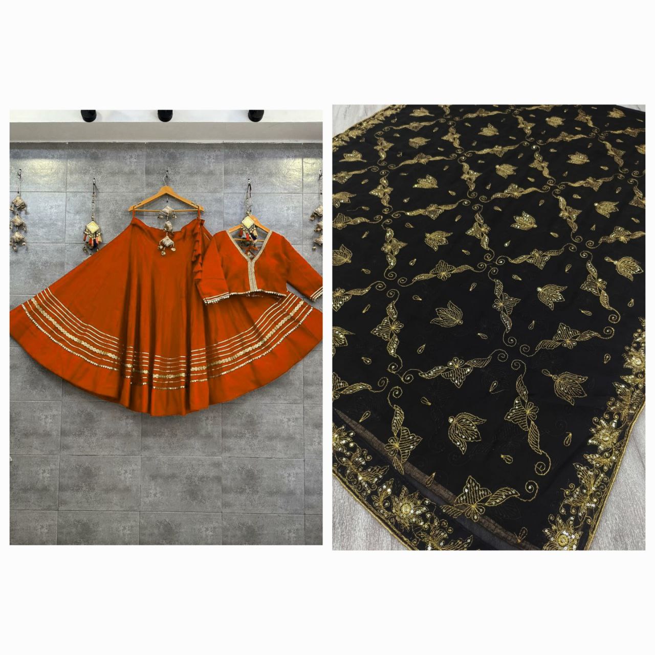 Roman silk lehenga choli with best finishing and original quality