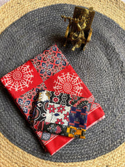 Ajrakh Digital Print saree